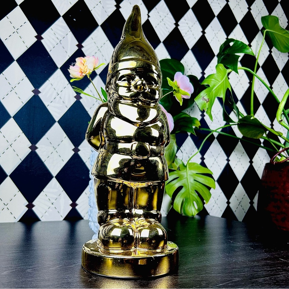 Large 16” Limited Edition Hudson Grace Gold Ceramic‎ Gnome" | 150 made yearly